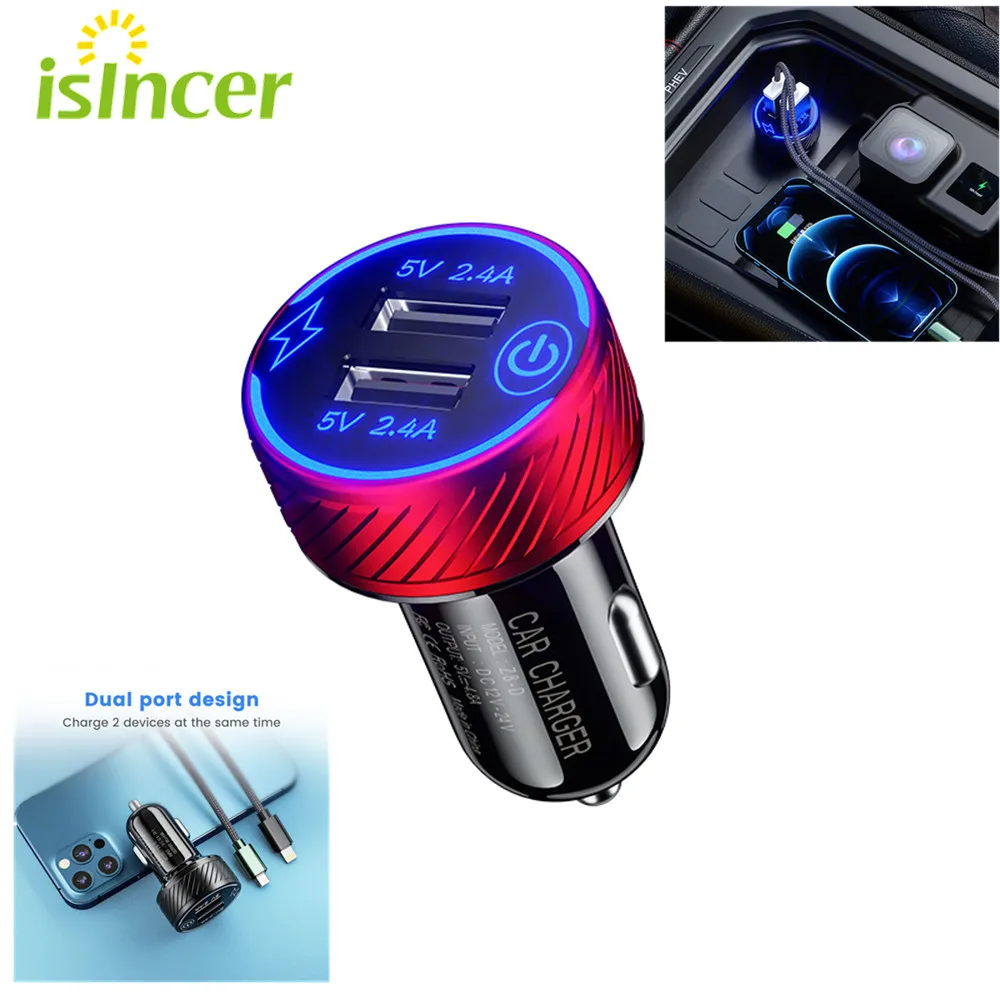

Автомобильное зарядное устройство с 2 Usb-портами, 4,8 А, 1 шт.