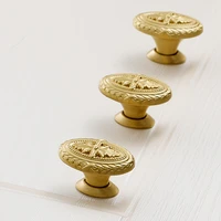 brass furniture handles for cabinets and drawers golden bright round brushed nordic luxury wardrobe dresser pull door knobs