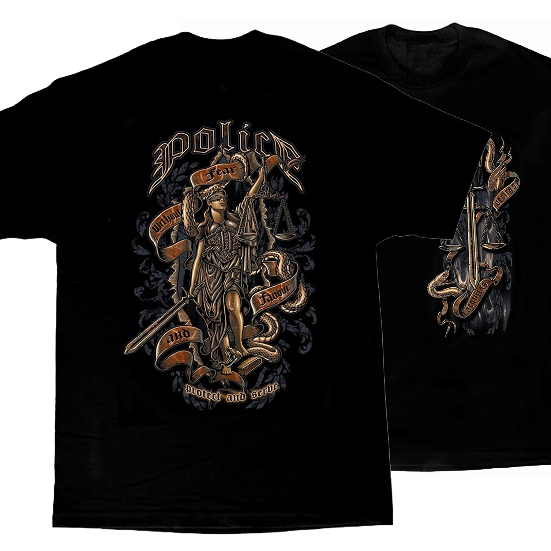 

Without Fear and Favour, Protect & Serve Police Men's T-Shirt. Summer Cotton Short Sleeve O-Neck T Shirt New S-3XL