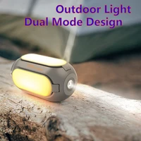 camping lights equipment dual purpose foldable built in battery 18650 usb power bank outdoor rechargeable portable tent lanterns