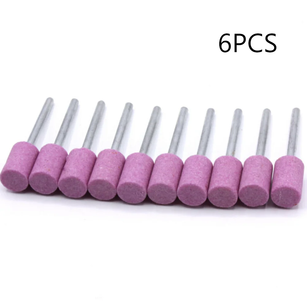 

Pink Abrasive Mounted Stone High hardness 6PCS 3mm Shank Abrasive Mounted Grind Stone For Wood Metal Mold Polishing