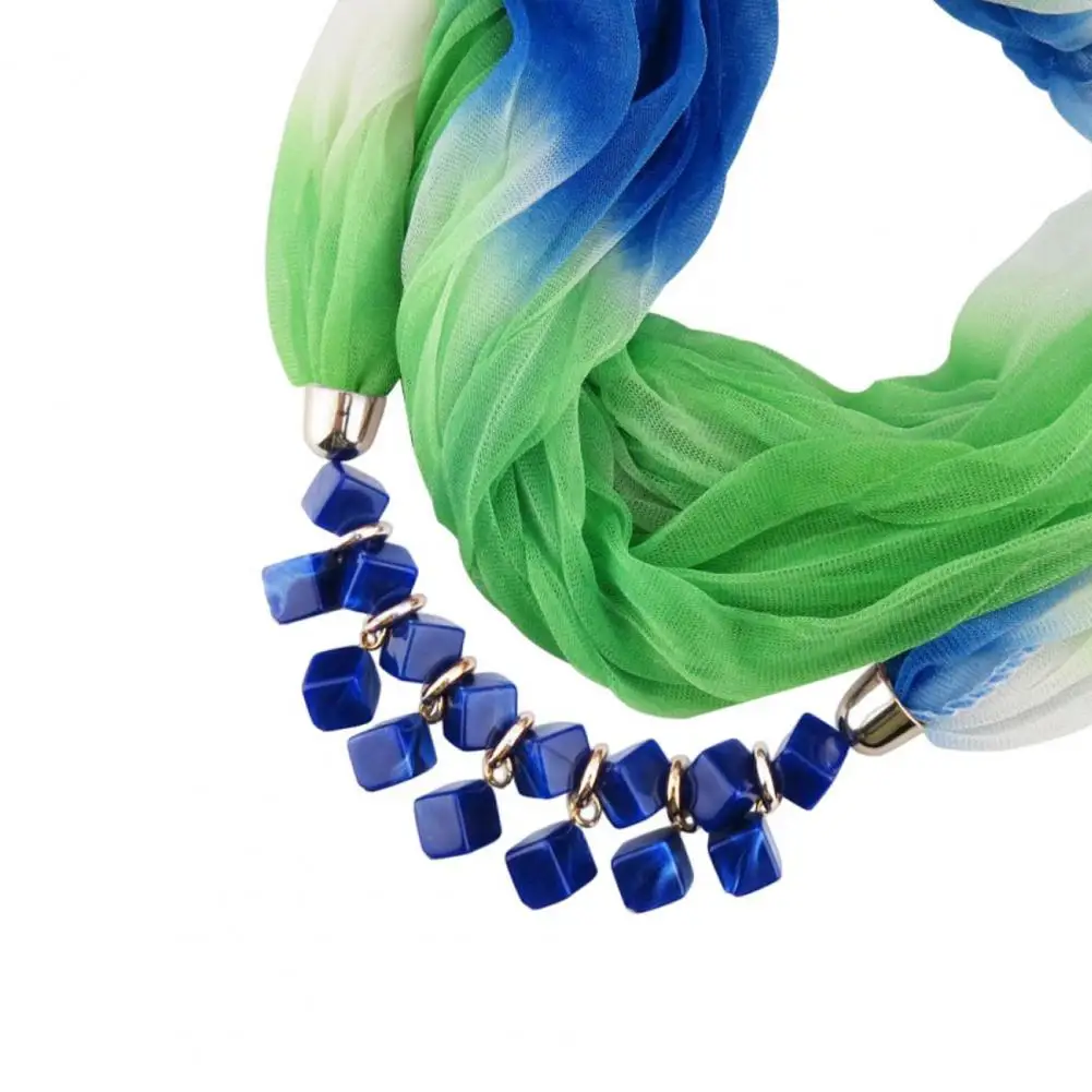 Женский шарф летний красочный дышащий мягкий солнцезащитный кулон из смолы с