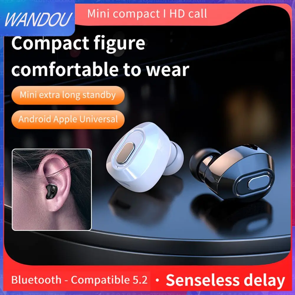 

Handsfree Earphones Wireless In Ear Mini Headset Compatible Wireless Call Exercise In Ear In Ear Latest Mini