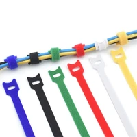 50pcs 100pcs releasable cable ties colored plastics reusable cable ties nylon loop wrap zip bundle ties t type cable tie wire