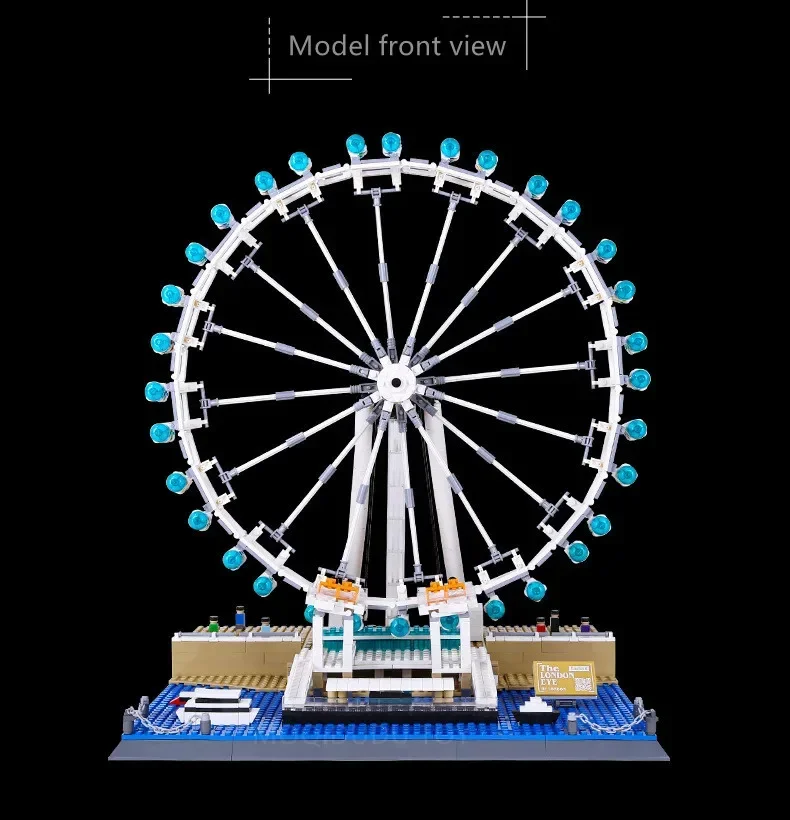 Городские супер колесо обозрения строительные блоки большая известная модель