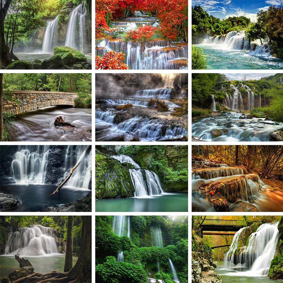 

5D DIY Diamond Painting Landscape Picture Full Drill Embroidery Waterfall Rhinestone Gift Mosaic Cross Stitch Kit Home Decor