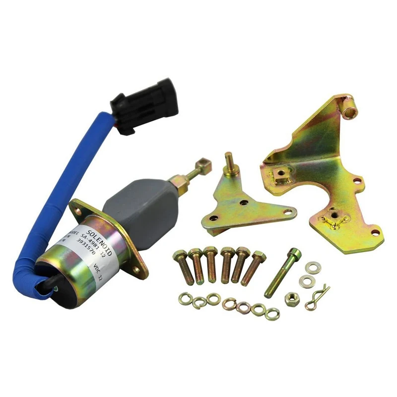

New Fuel Shut Off Solenoid With Bracket Kits 3931570 5016244AA Replacement For Dodge Cummins 94-98 5.9L
