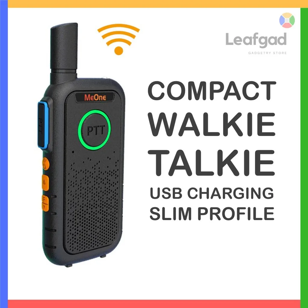 

[OFFER] MeOne COMPACT UHF WALKIE TALKIE 1.7cm Slim Profile USB Charging 2-Way 16 Channels Home Office Warehouse