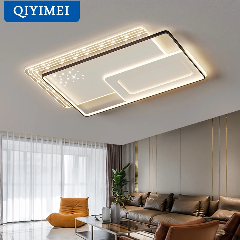 

Современные светодиодные люстры QIYIMEI, акриловые светильники для гостиной, столовой, спальни, домашнее декоративное освещение со звездами