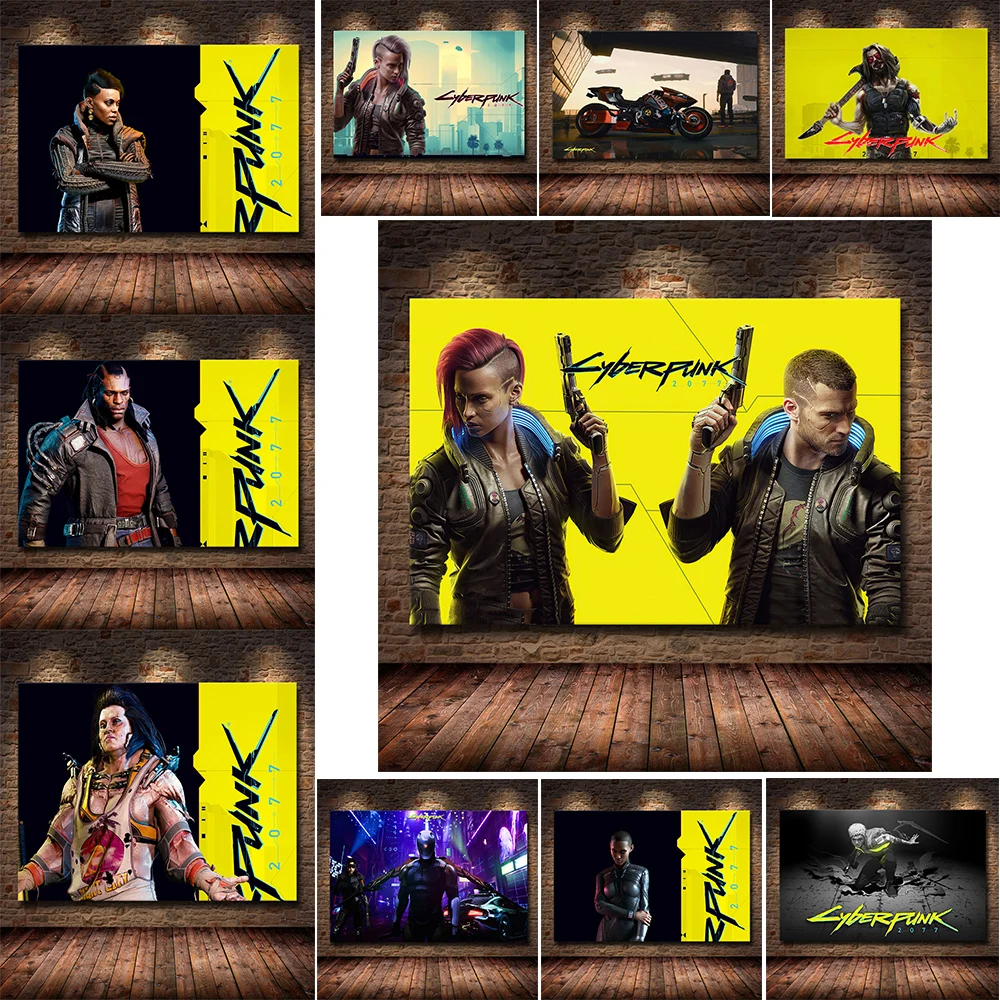 

Games Posters Cyberpun 2077 Steam World HD Print Poster Canvas Painting Living Room Bedroom Decoration Painting Home Cuadros