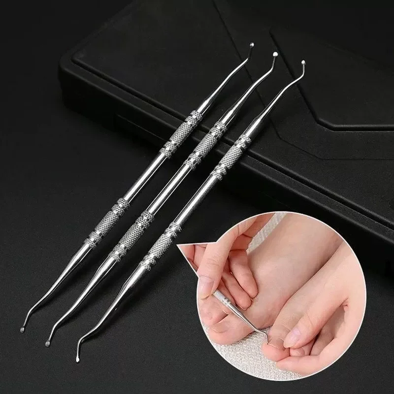 

1Pc Toe Nail Care Hook Ingrown Double Ended Ingrown Toe Correction Lifter File Manicure Pedicure Toenails Clean Foot Care Tool