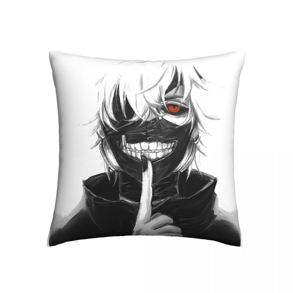 

Ken Kaneki Throw Pillow Case Tokyo Ghoul Dark Fantasy Anime Series Short Plus Cushion Covers Home Sofa Chair Decorative Backpack