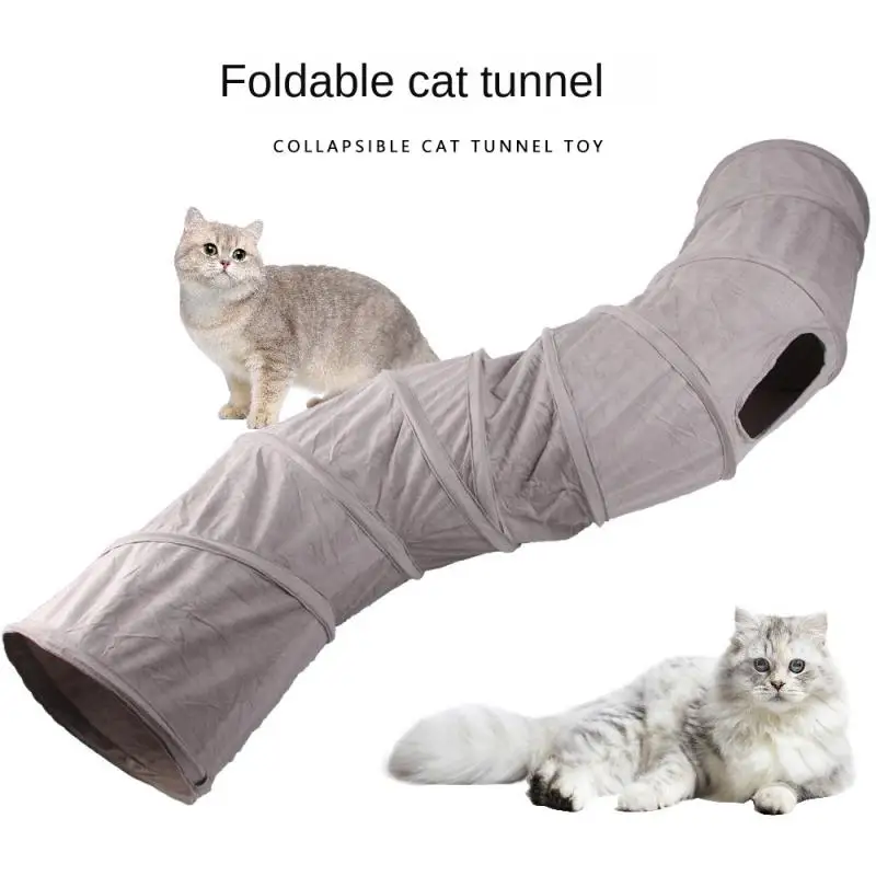 

1 шт., складной туннель для кошек, игрушка для домашних животных, тренировочная интерактивная игрушка для кошек, туннель в форме S, скучающий для щенков, котят, кролик, игровой туннель