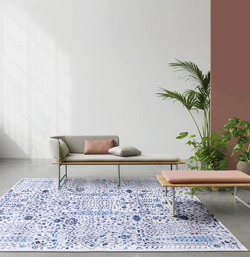 Персидский ковер в богемном скандинавском стиле подходит для входной двери