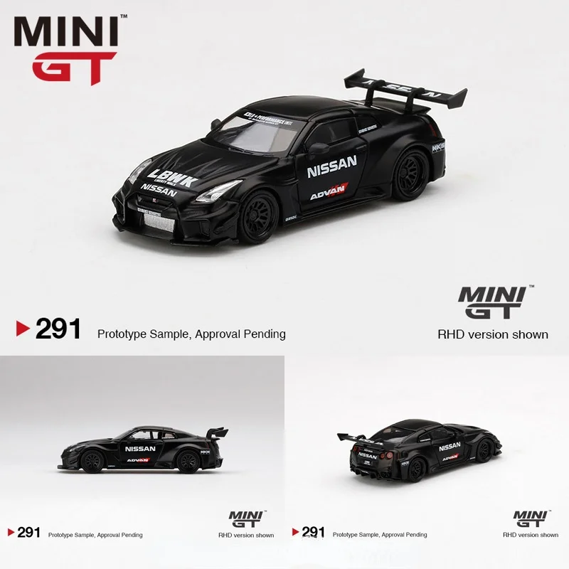 

MINI GT1:64 Nissan R35 GT-RR Ver.2 lbwk wide body modified version Collection of die-cast alloy car decoration model toys
