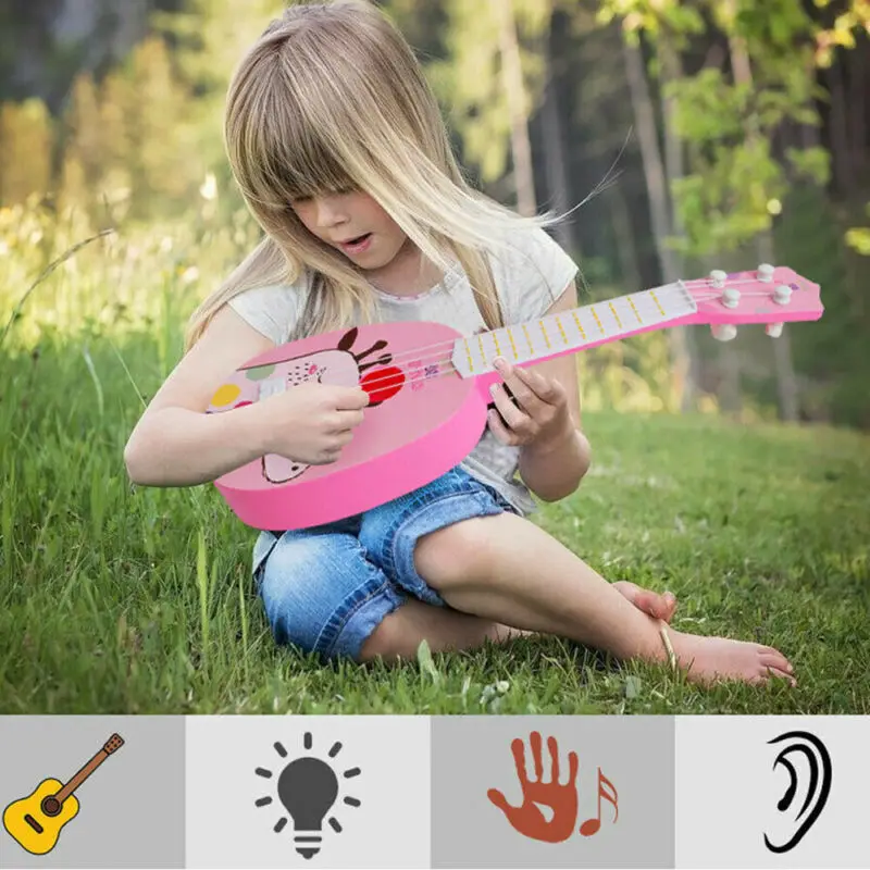 

Mini Four Strings Ukulele Guitar Musical Instrument Children Kids Educational Toys Early Intellectual Development Toys