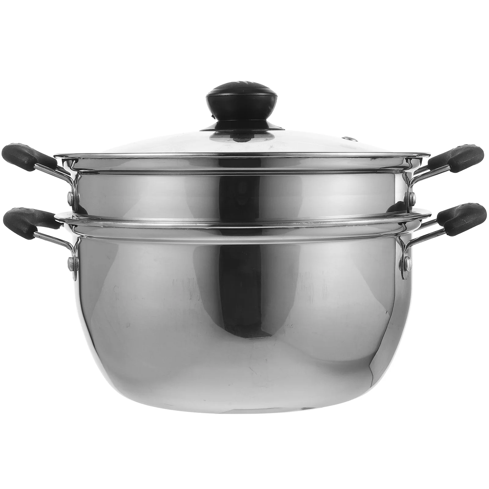 

Soup Steam Pot Chinese Hot Pots Dim Sum Steamer Stainless Steel Stock Cooking Home Tool Set Noodles Steaming Metal 2 Tier