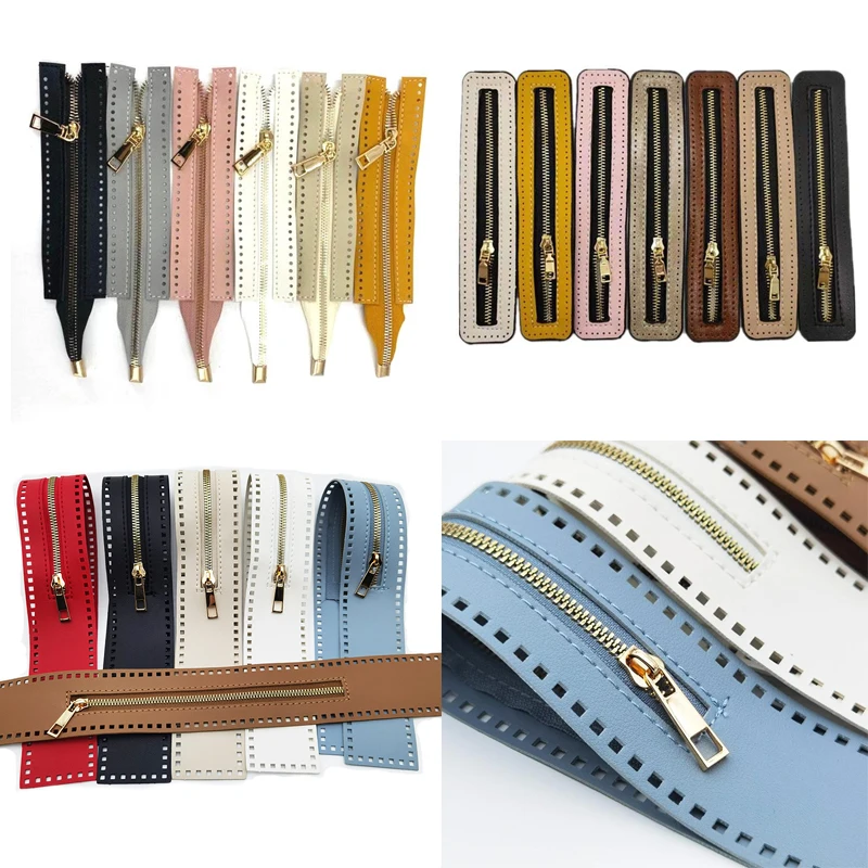 

Rope Hole Zipper Bag Accessories Solid Color Bag Zipper Leather Zipper Bag Zipper Convenient All-match Multi-colored Durable