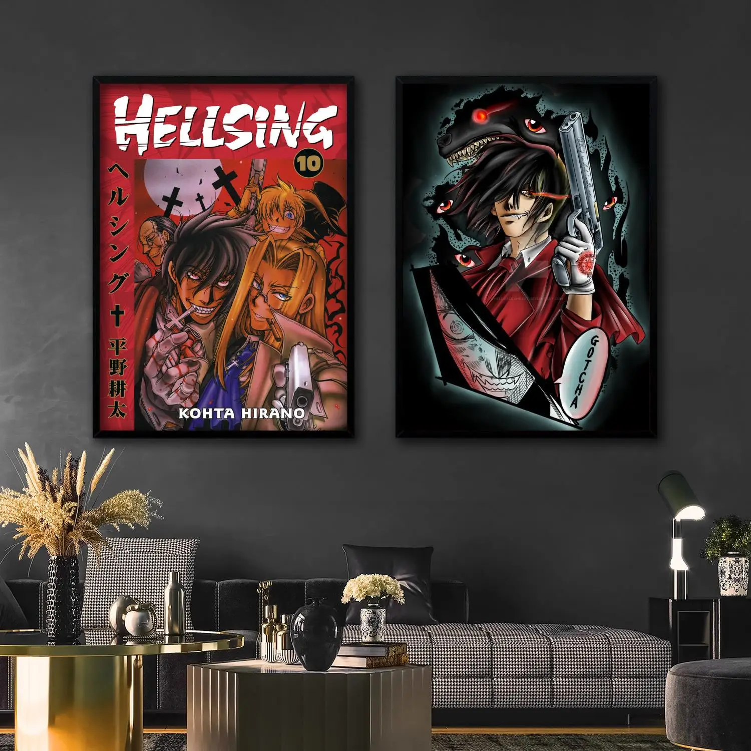 

manga hellsing comic book Decorative Painting Canvas 24x36 Poster Wall Art Living Room Posters Bedroom Painting