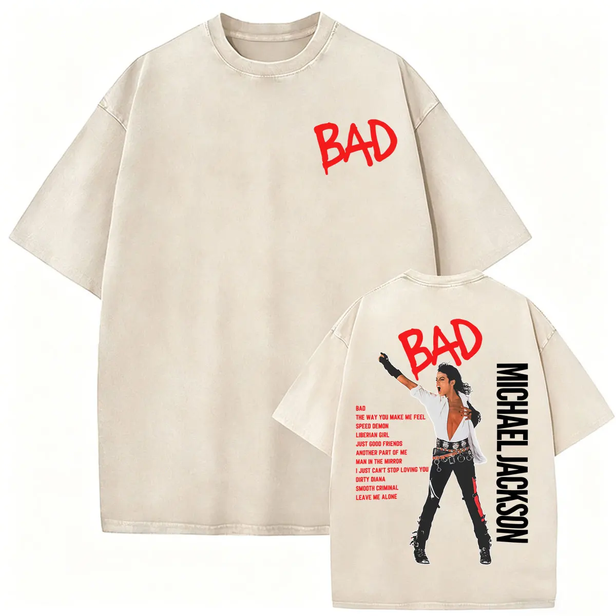 Винтажные футболки с эффектом потертости King of Pop Bad Tour '88 Майкл Джексон, ретро-футболки 80-х годов, концертные футболки для мужчин и женщин, высококачественные повседневные хлопковые футболки (art.: 3920db7763feb) - 3920db7763feb