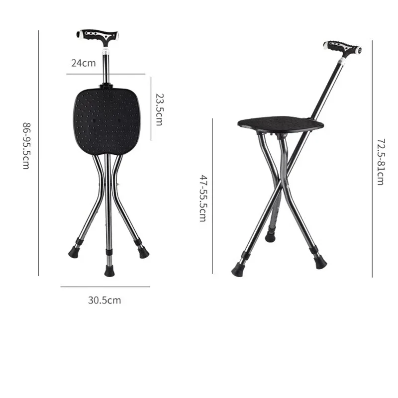 Сверхлегкий стул-трость из алюминиевого сплава складной стул для пожилых людей