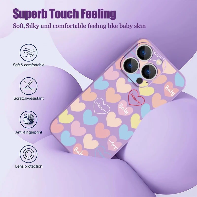 Чехол для телефона с рисунком Love Lanyard iPhone 15 14 Pro Max 13 12 11 Магнитный чехол Magsafe