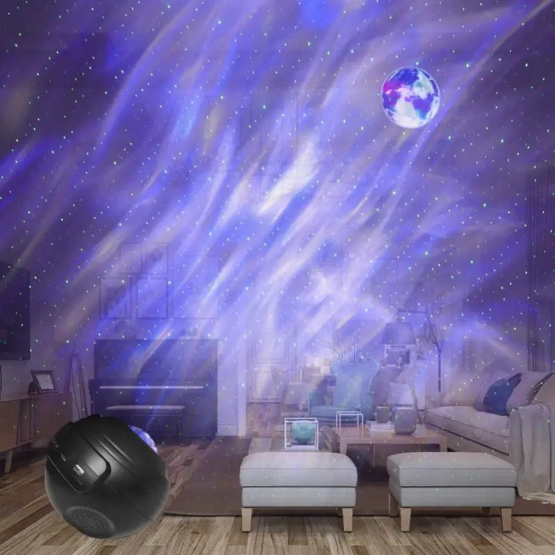 

LED Light Star Galaxy Projector Room Decor Starry Sky Night Lamp With Music For Bar Car Home Decoration Kids Present