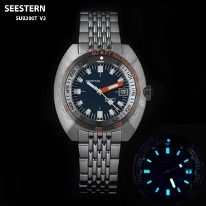 SEESTERN Diving Watches For Men Waterproof Luminous Date Wristwatch NH35 Movement Automatic Mechanic