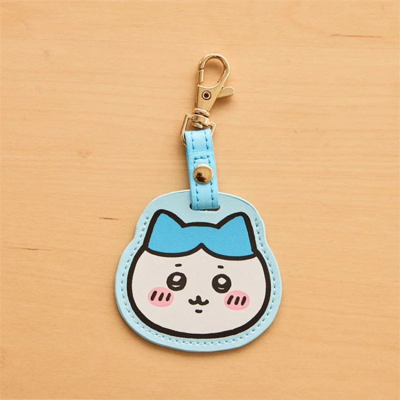 Чехол для карты контроля доступа Chiikawa Kawaii кожаный брелок в стиле аниме лифт