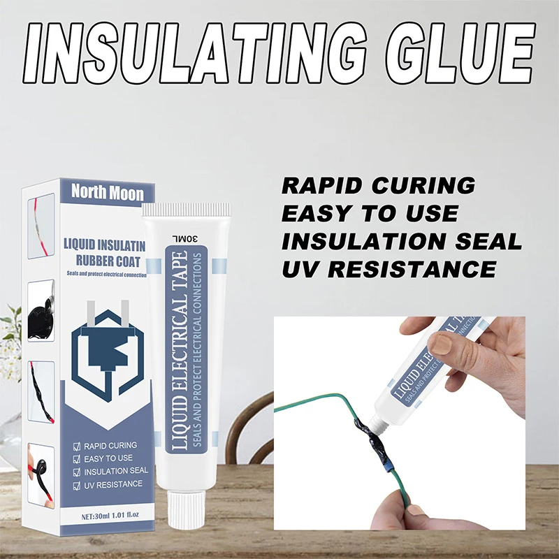

30ml Waterproof Liquid Insulating Tape Repair Rubber Electrical Wire Cable Coat Fix Line Glue Seal Temperature Fix Line Glue