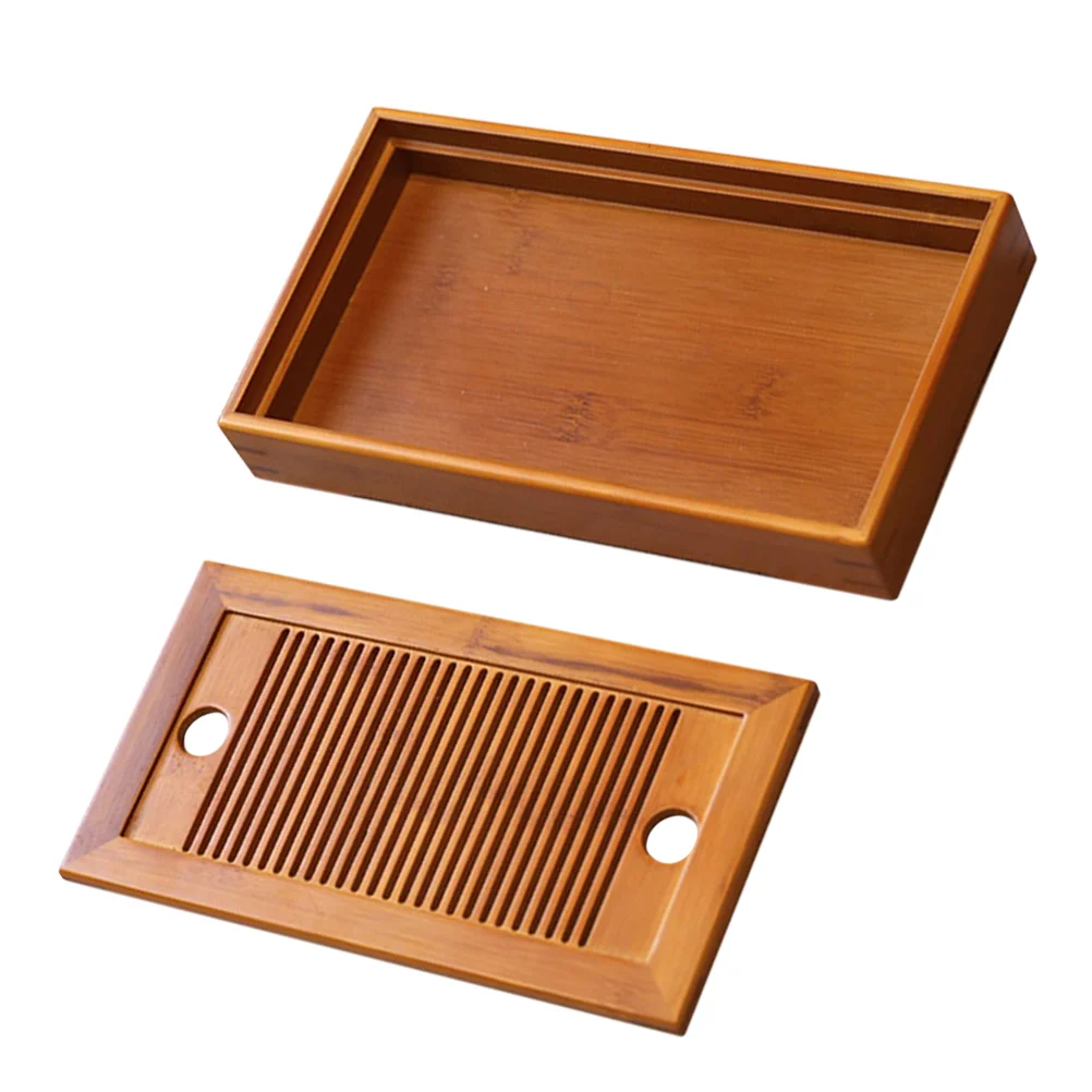 

1pc Teaware Holding Tray Bamboo Tea Table Organizer Teapot Holding Tray