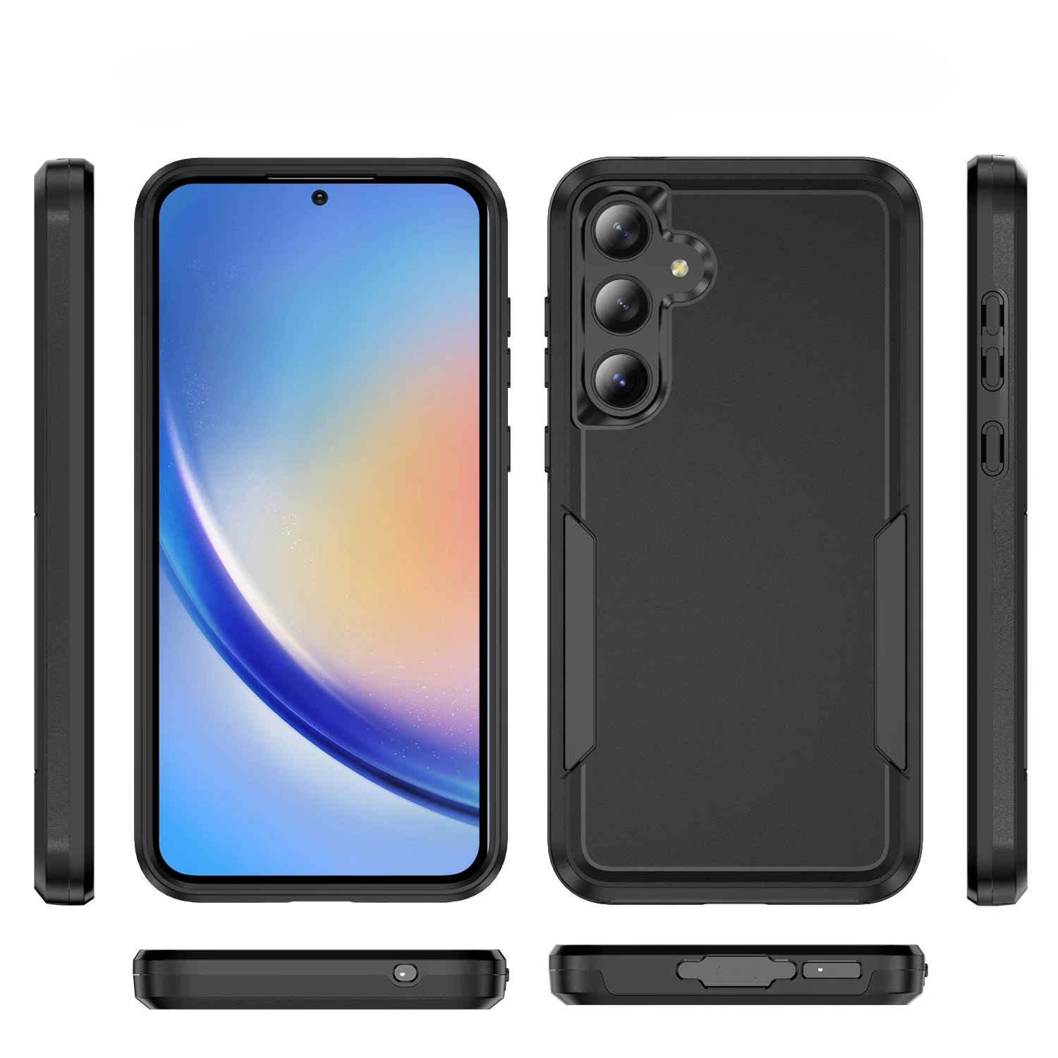 Прочный двухслойный чехол для сотового телефона Samsung Galaxy S24 FE S23 Ultra Plus удобные