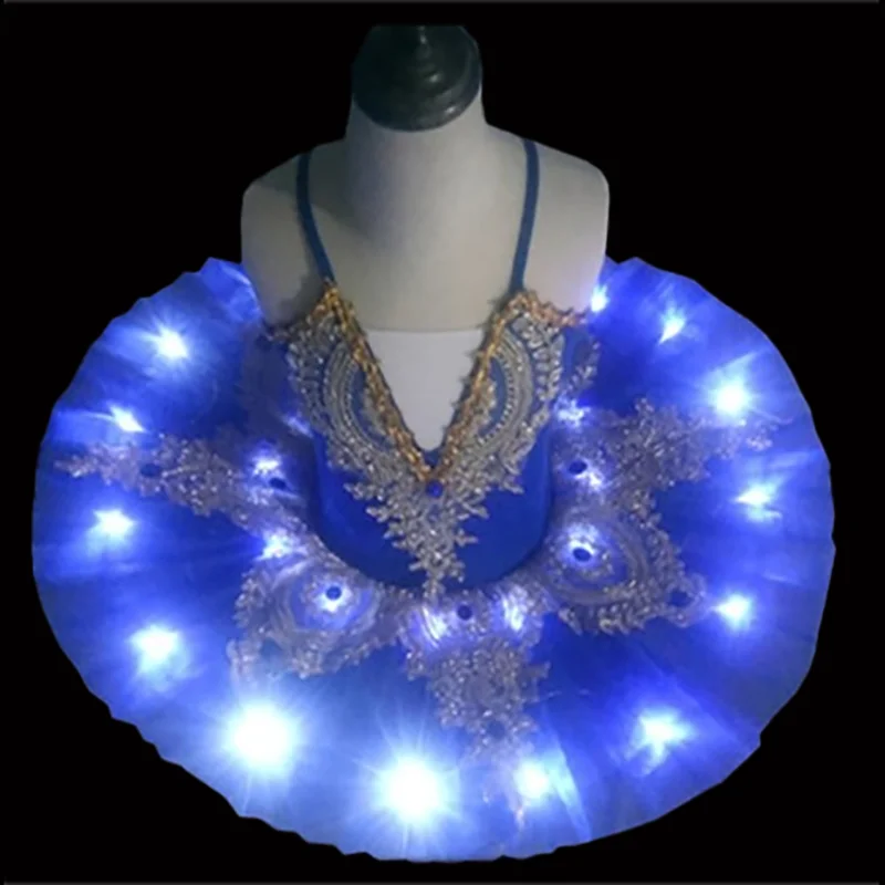 

New Professional Led Light Swan Lake Ballet Tutu Costume Girls Ballerina Dress Kids Ballet Dress Dancewear Stage Party Costumes