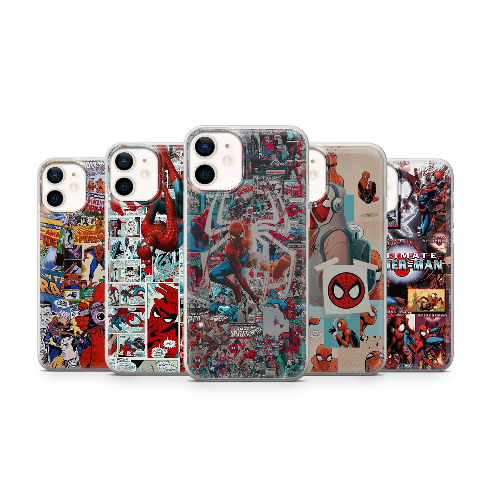 

Spiderman Phone Case For Redmi Note 11 10 9 8 Pro 10T 9s 8T 7 5 Transparent Clear Case