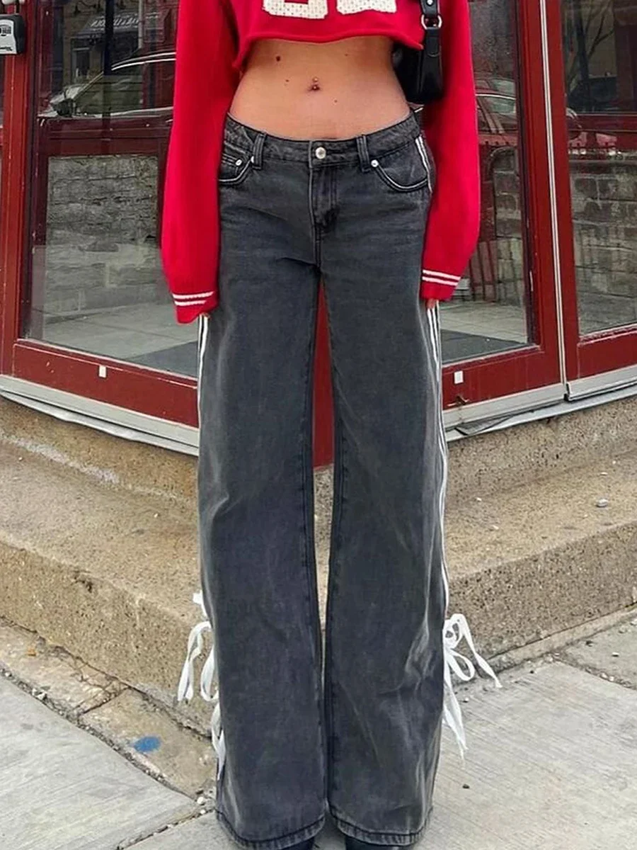 Женские широкие джинсы с высокой талией