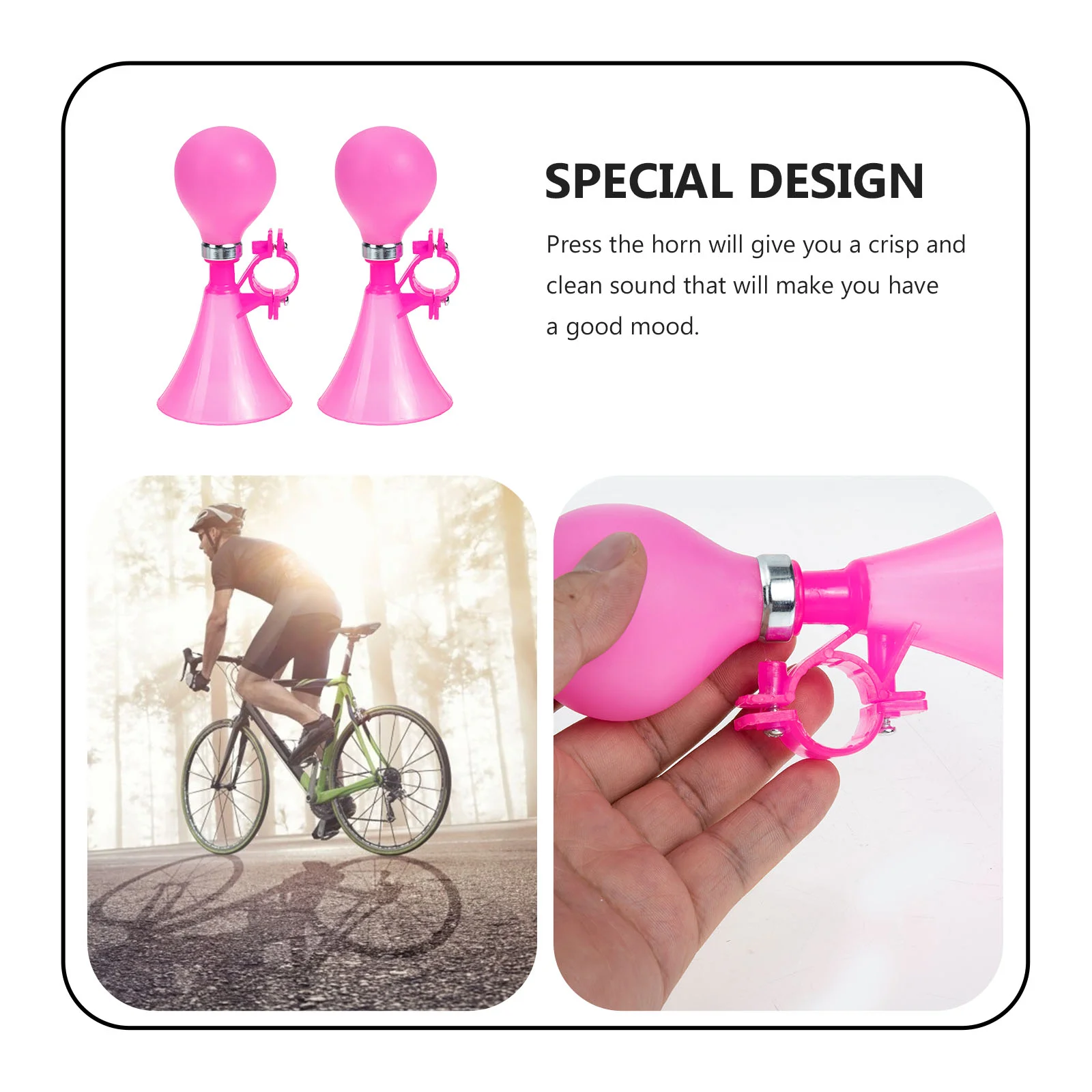 2 шт. воздушный отжим хонинговый рожок пластиковый велосипедный колокольчик
