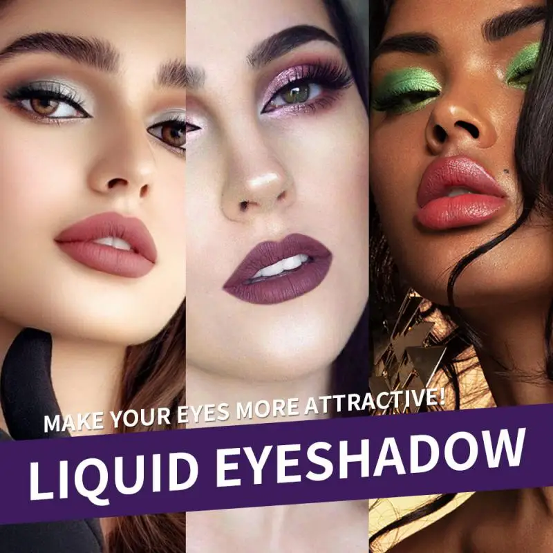 1/5 шт. жидкие тени для век быстрой макияжа многоугольные изменения монохромные