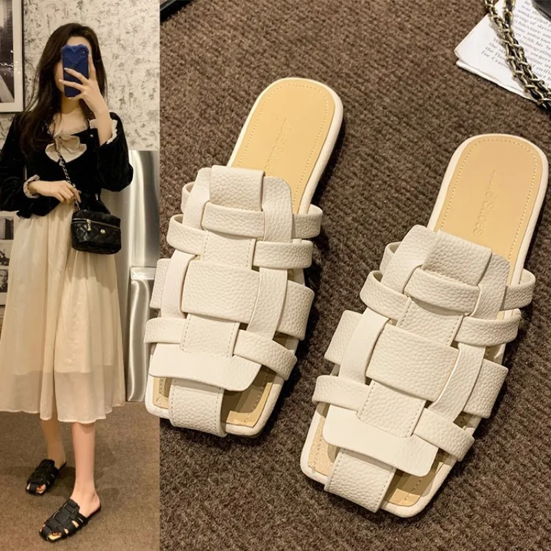 

Новые весенние и технические темпераментные туфли в стиле ретро, повседневные туфли на плоской подошве, французские элегантные туфли Baotou