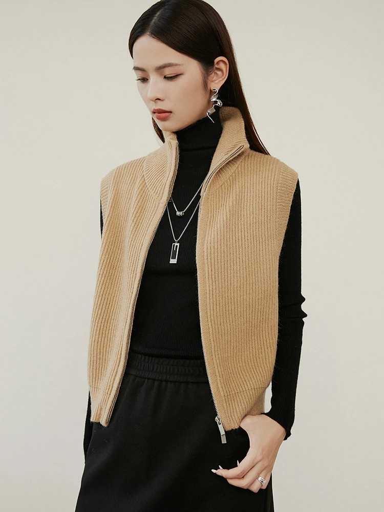 Вечерний белый 2024 зимний новый модный темпераментный жилет свитер для отдыха