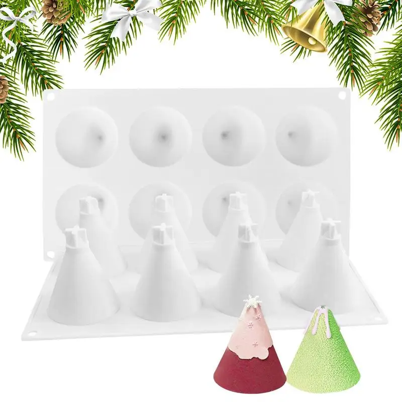 

Christmas Tree Silicone Mold Christmas Tree 8 Straight Cone Silicone Mold Birthday Party DIY Cake Decor Chocolate Fondant Candy
