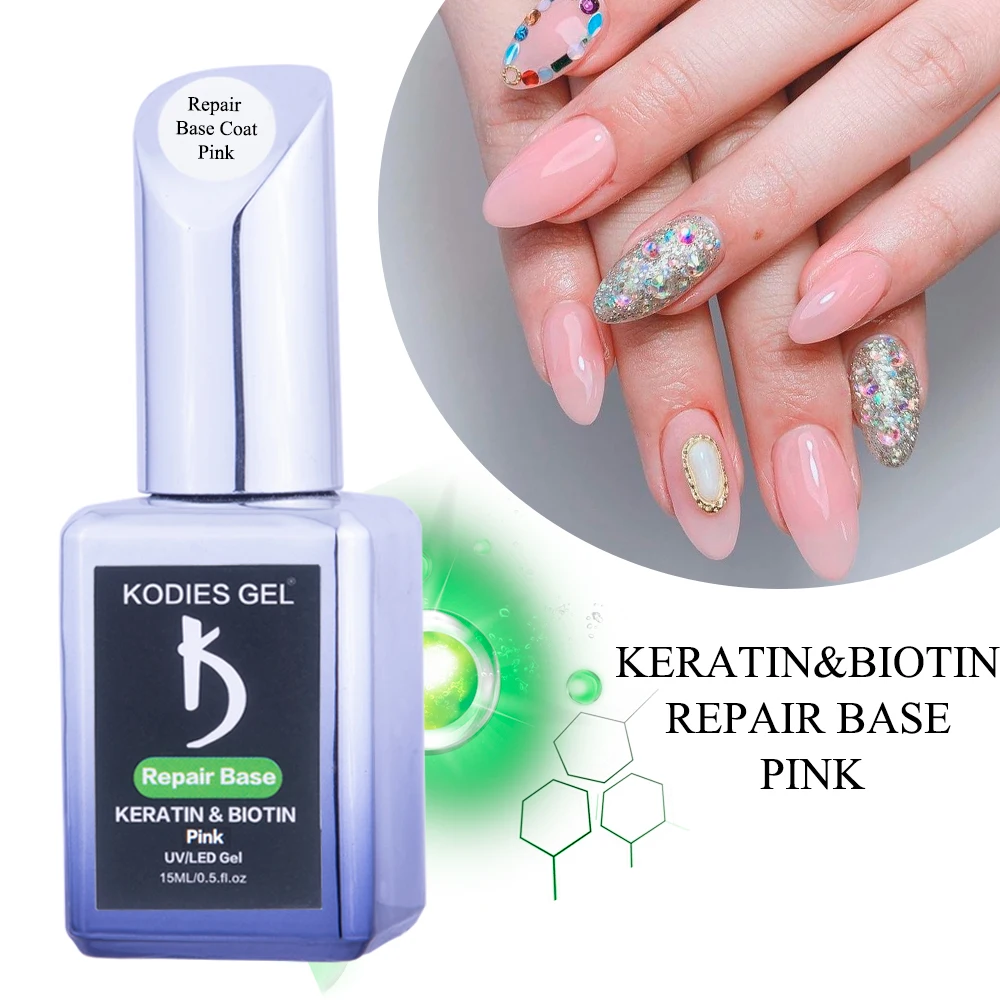 Восстанавливающий гель KODIES Базовое покрытие розовый Базовый Гель-лак для ногтей