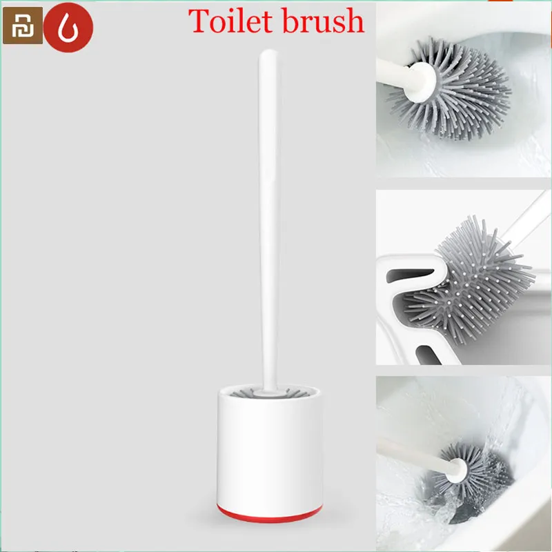 tpr silicone toilet brush bathroom cleaning brushes leakproof water wall mounted for xiaomi yijie toilet brush bathroom sets free global shipping