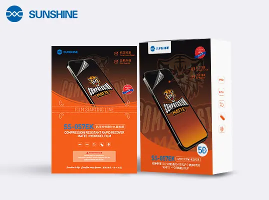 

SUNSHINE 50 шт. SS-057EK антистрессовая быстровосстанавливающая матовая Гидрогелевая пленка ремонт царапин за секунды защита экрана телефона
