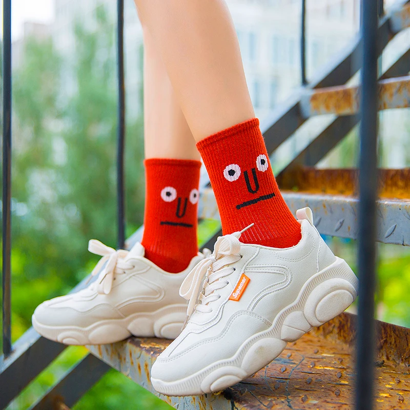 5 Pairs/Box Korea New Arrivals Harajuku Trend Women Candy Colors Casual Funny Socks Female Kawaii Socks School Girls Crew Socks