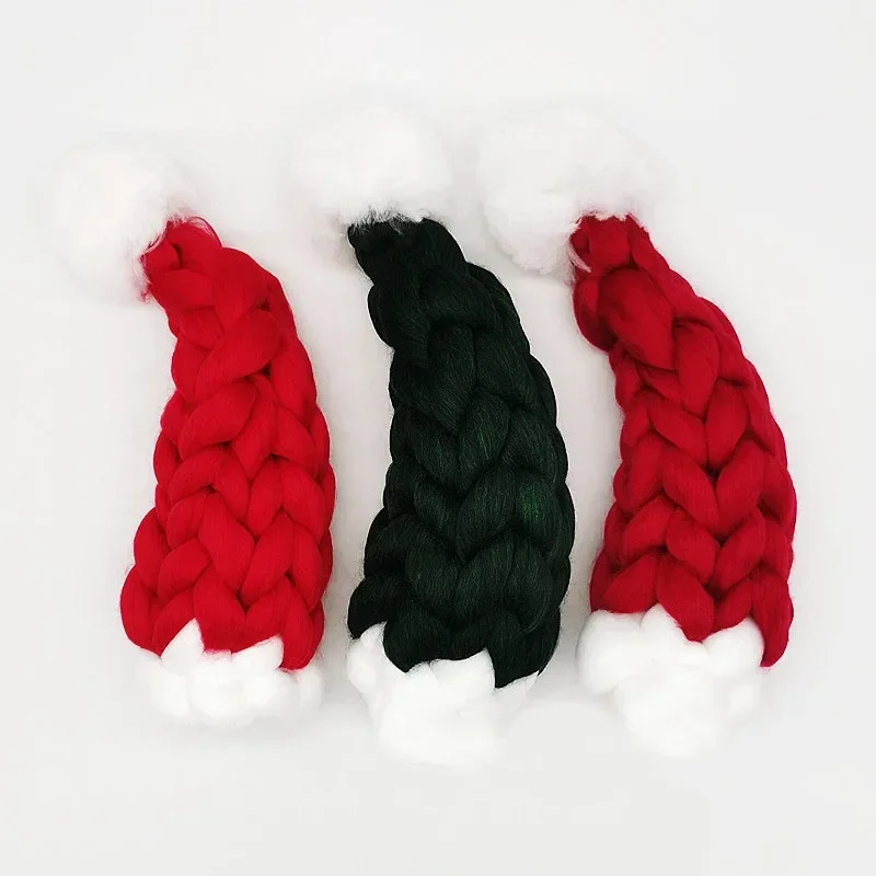 Рождественская бутылка вина шляпа Санта-Клауса исландская шерстяная пряжа