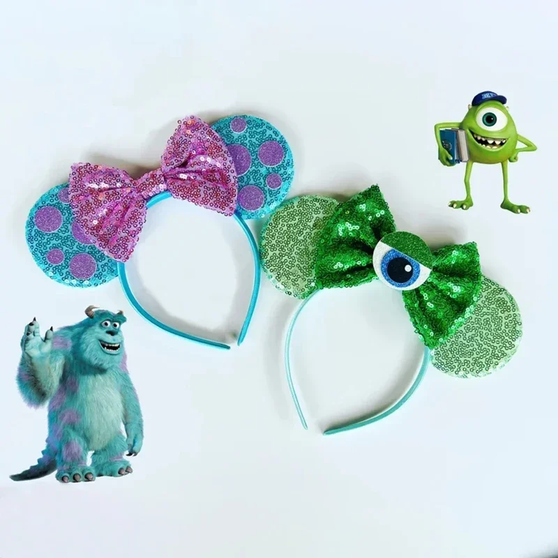 Disney Monsters University Ears Head Band Women Pixar Sullivan Headband Girl Inc Hair Accessories Kid Wazowski Hairband