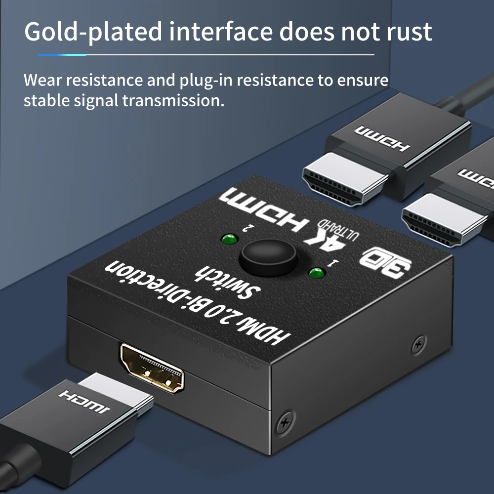 HDMI-совместимый сплиттер 4K переключатель KVM двунаправленный 1x 2/2x1 коммутатор 2 в 1