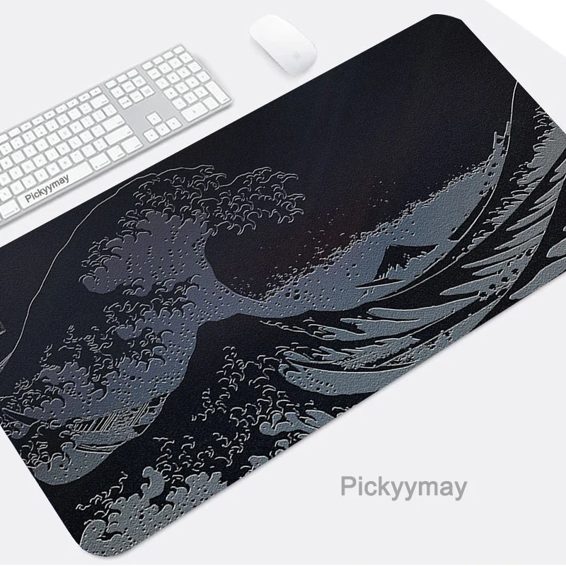 

80x30cm Large Gaming Mouse Pad Computer Gamer Keyboard Abstract Art Mouse Mat Black Mousepad For PC Desk Pad XXL Locking Edge