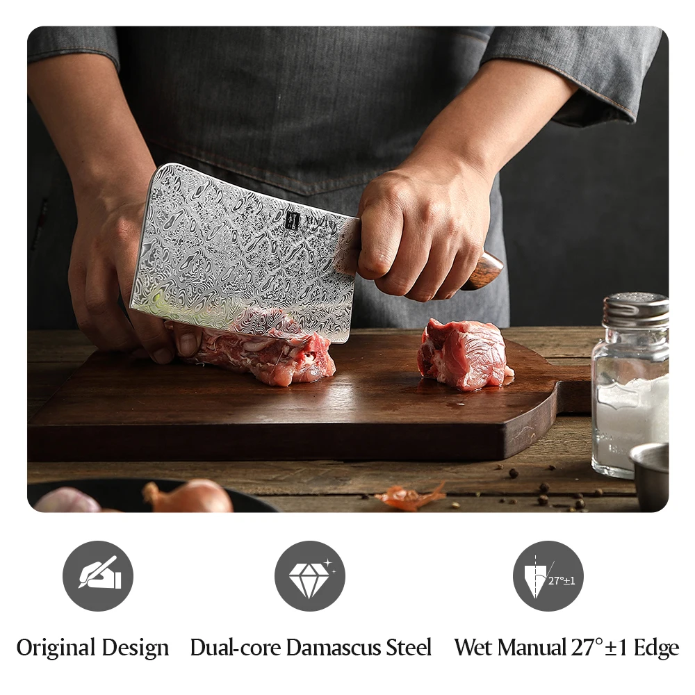 XINZUO 6 9-дюймовый измельчитель костей высокоуглеродистый 110 слоев двухъядерный