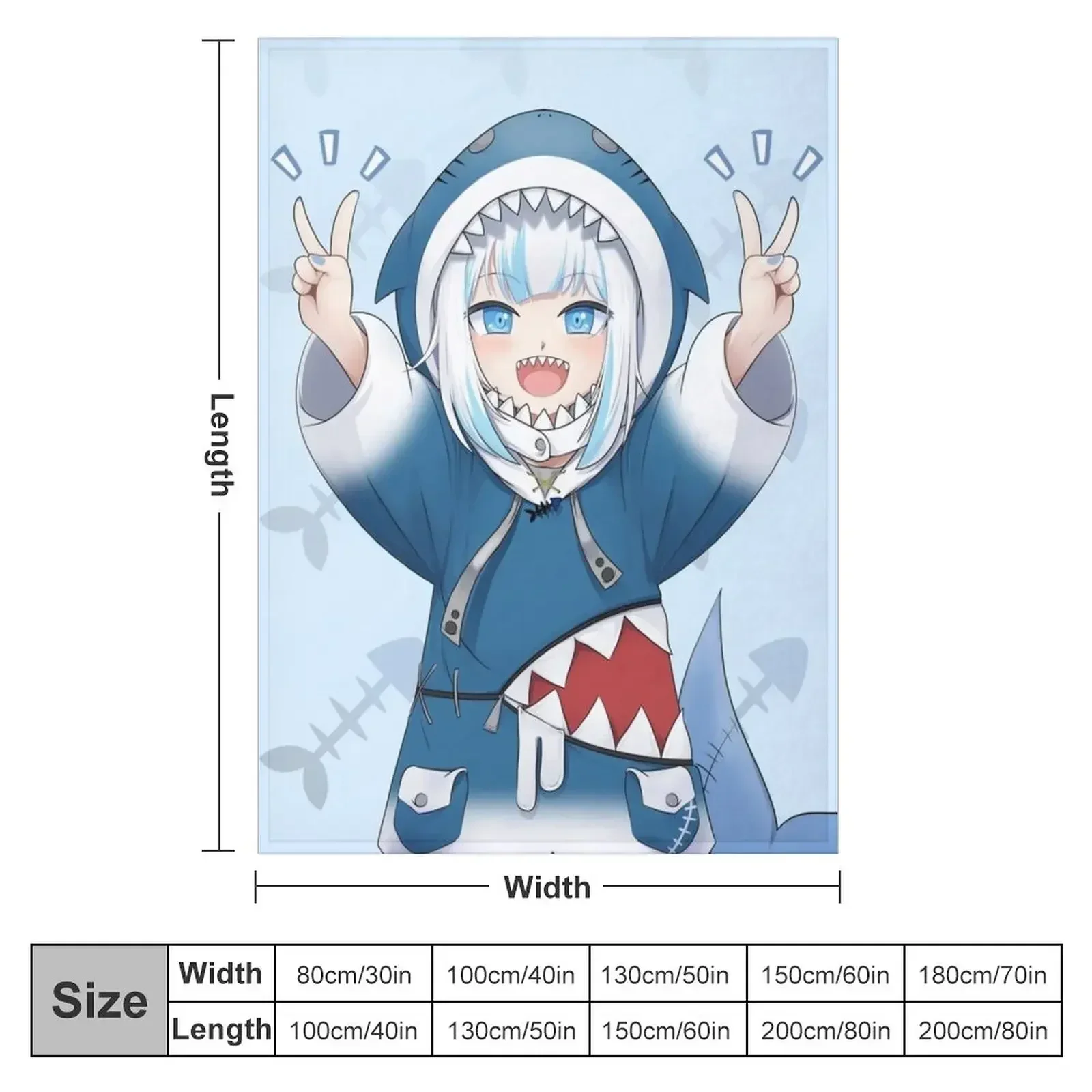 Одеяло Gawr Gura pisss рождественское украшение одеяла для волос